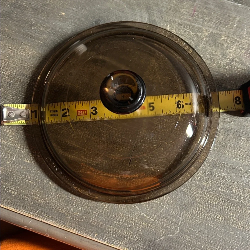 Pyrex/Corning Vision Ware grey smoke glass replacement lid, model V-1-C‎